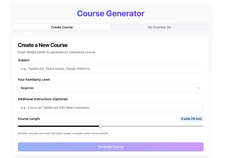 Course Generator