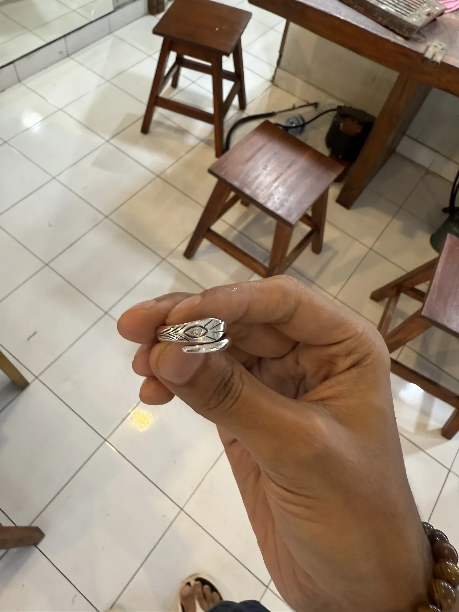 The finished silver ring